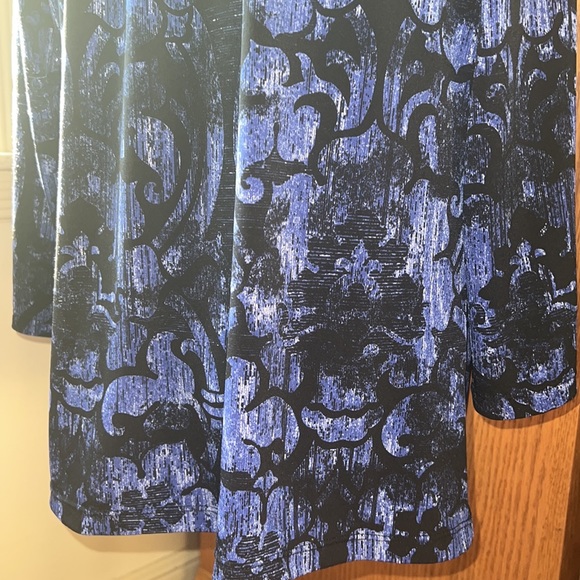 Alfani Black/Purple Contemporary Print Shirt. - Picture 5 of 6